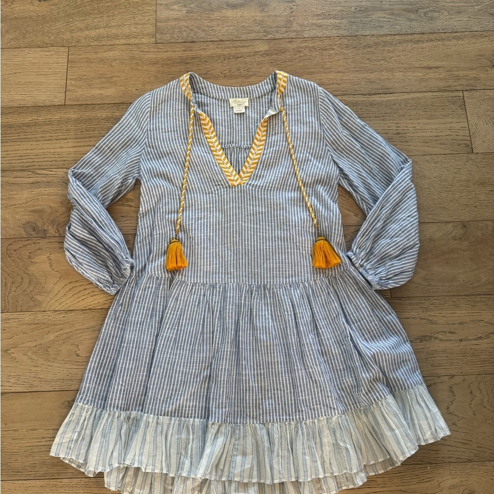shoshanna swim dress blue white